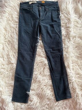 Anthropologie Pilcro Stet Slim Skinny Corduroy Jeans Blue 27